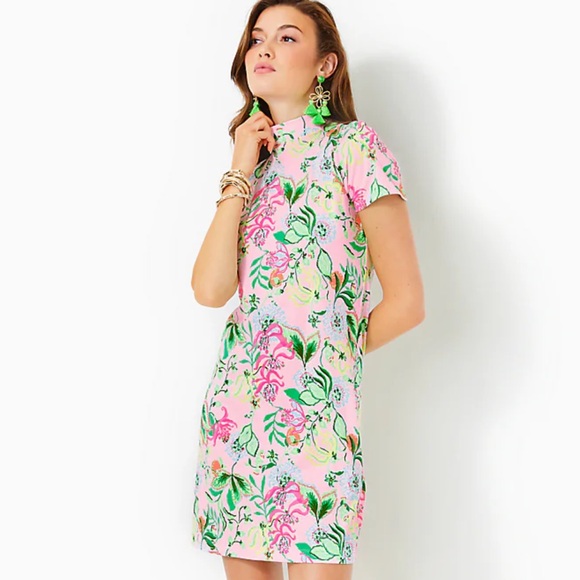 Lilly Pulitzer Hallie Short Sleeve Via Amore Spritzer Dress - Picture 4 of 6